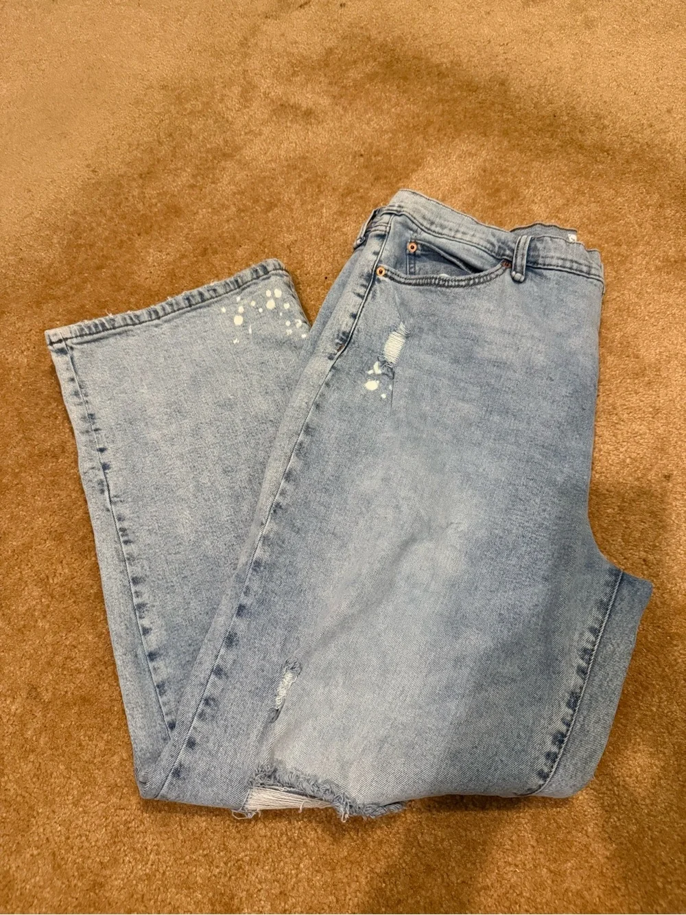Light Blue Distressed Women's Jeans